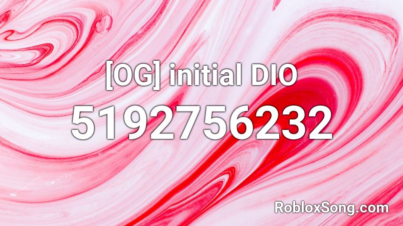 initial DIO Roblox ID