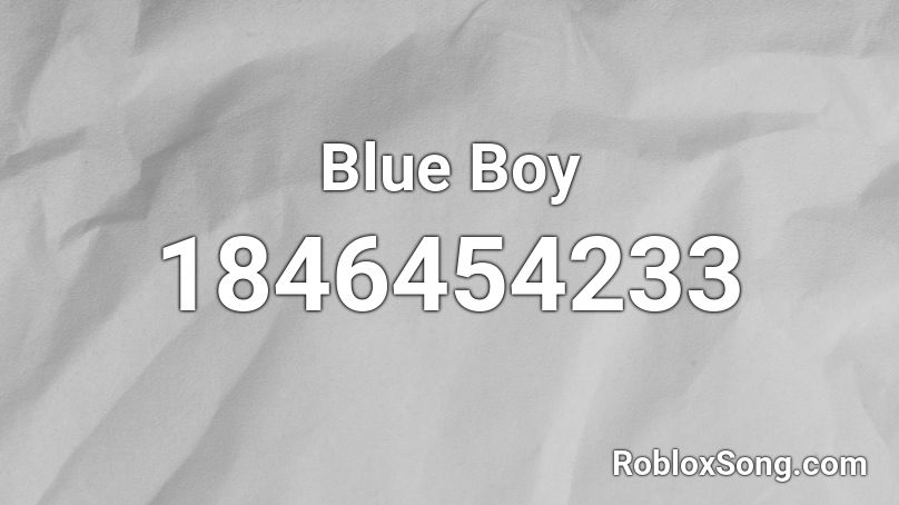 Blue Boy Roblox ID