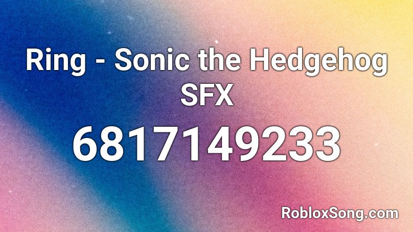 Ring - Sonic the Hedgehog SFX Roblox ID