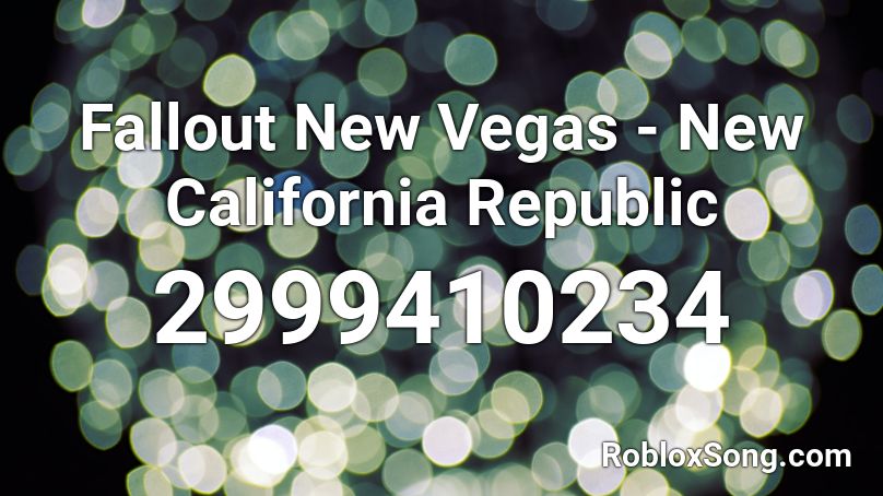 Fallout New Vegas - New California Republic Roblox ID