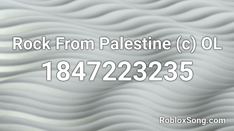 Rock From Palestine (c) OL Roblox ID