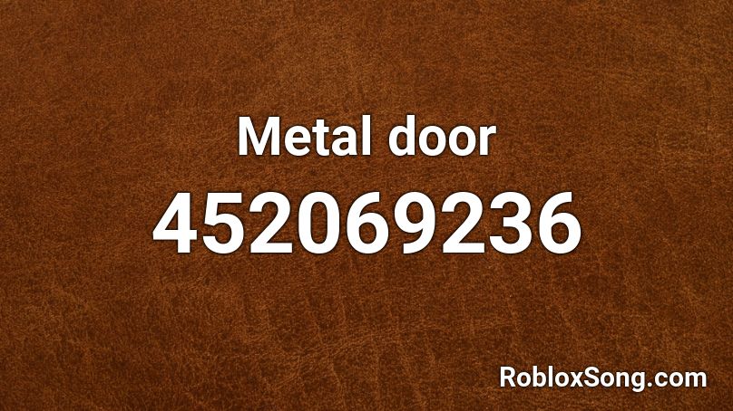 Metal door  Roblox ID