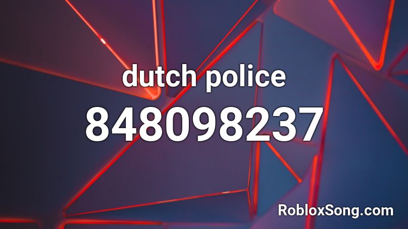dutch police Roblox ID