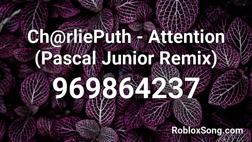 Ch RliePuth Attention Remix Roblox ID Roblox Music 969864237 