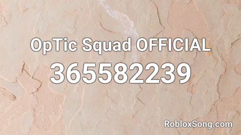 OpTic Squad OFFICIAL Roblox ID