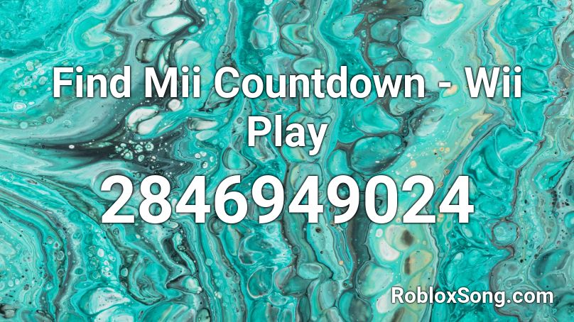 Find Mii Countdown - Wii Play Roblox ID