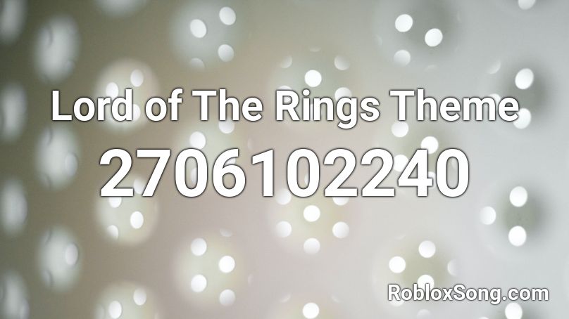 roblox lord of the rings music