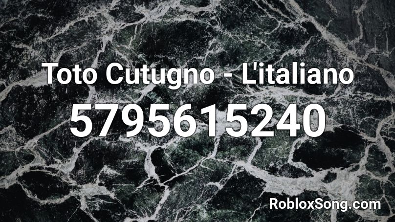 Toto Cutugno - L'italiano Roblox ID