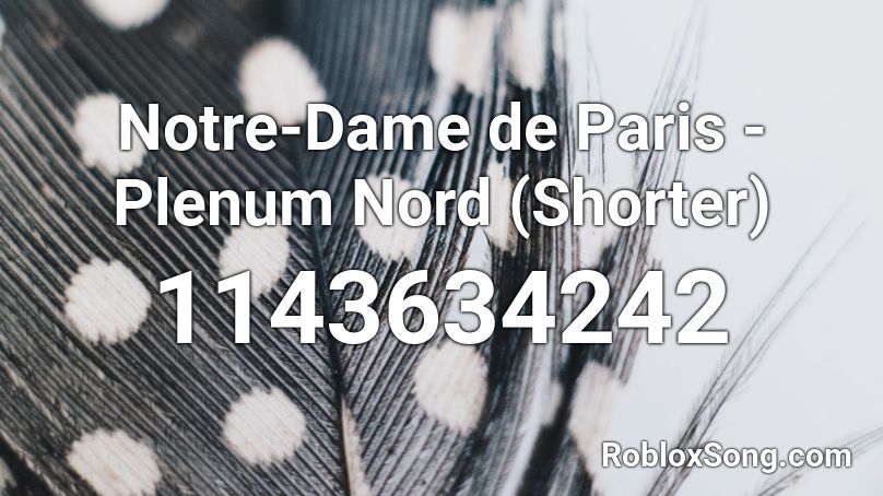 Notre-Dame de Paris - Plenum Nord (Shorter) Roblox ID