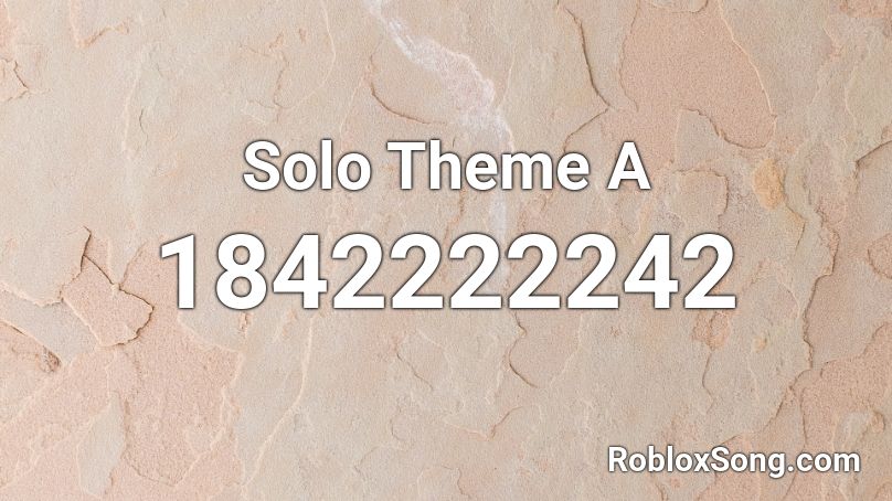 Solo Theme A Roblox ID