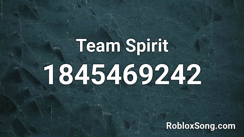 Team Spirit Roblox ID