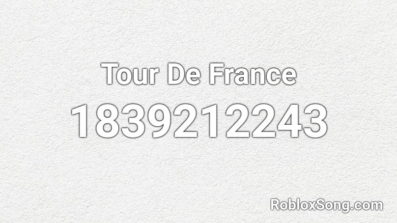 Tour De France Roblox ID