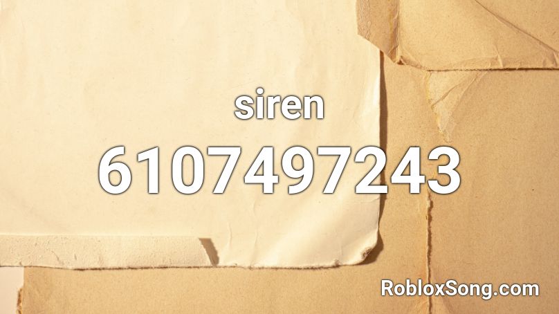 siren Roblox ID