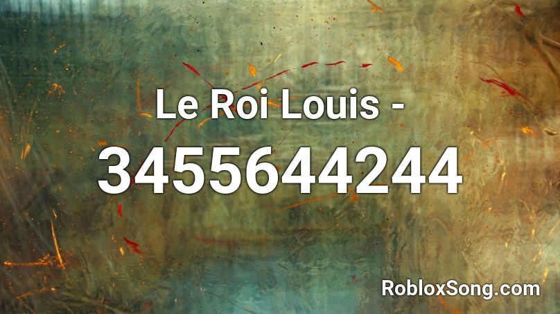 Le Roi Louis Roblox ID