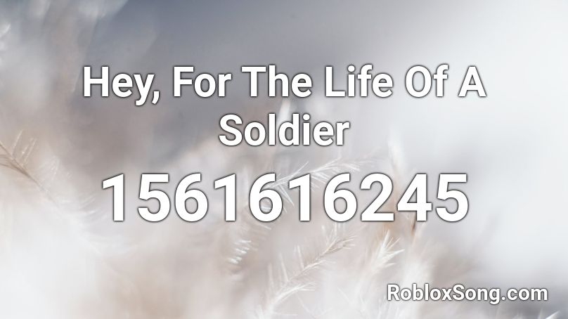 Hey, For The Life Of A Soldier Roblox ID
