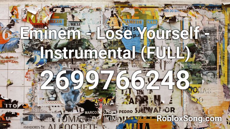 eminem roblox lose yourself instrumental codes song popular