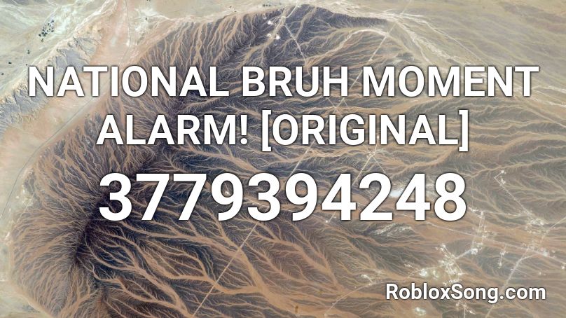 NATIONAL BRUH MOMENT ALARM! [ORIGINAL] Roblox ID