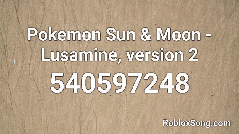 Pokemon Sun & Moon - Lusamine, version 2 Roblox ID