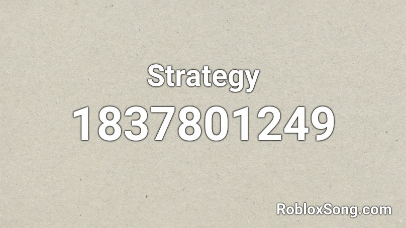 Strategy Roblox ID