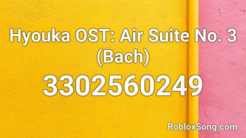 Air Suite No. 3 Roblox ID