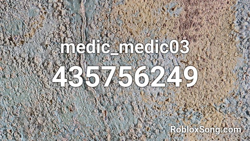 medic_medic03 Roblox ID
