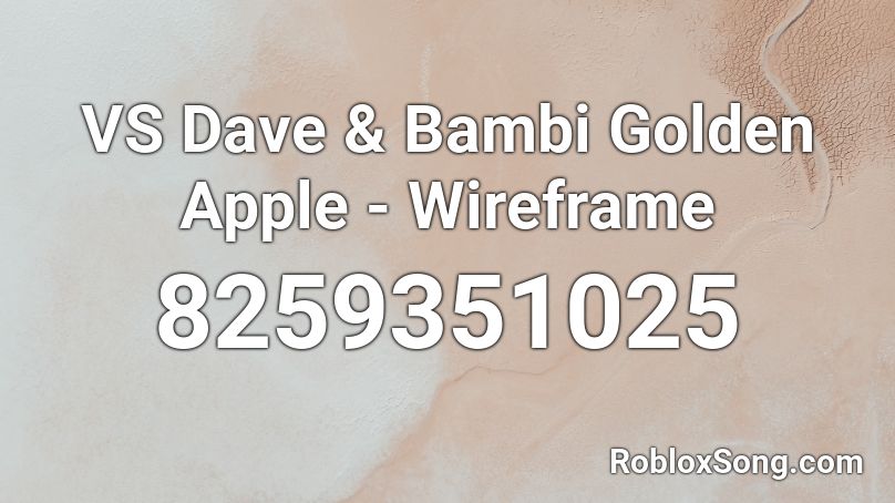 VS Dave & Bambi Golden Apple - Wireframe Roblox ID