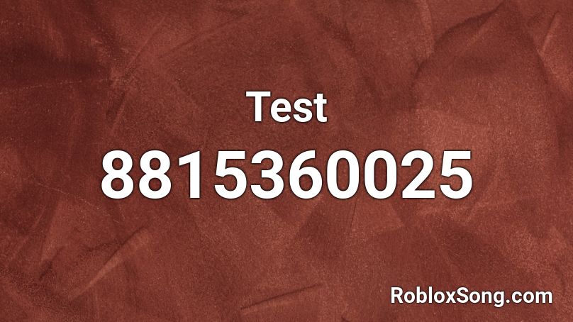 Test Roblox ID