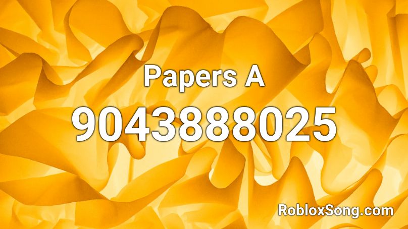 Papers A Roblox ID