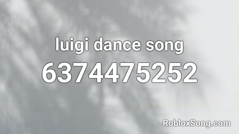 luigi dance song Roblox ID