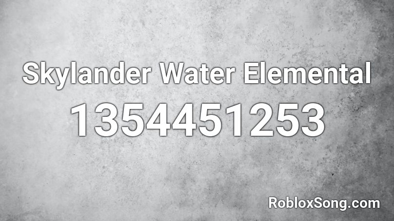 Skylander Water Elemental  Roblox ID