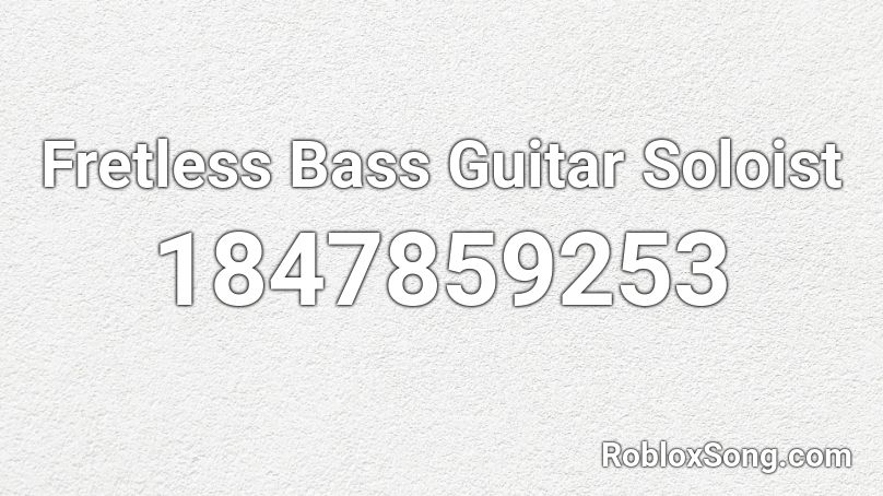 Fretless Bass Guitar Soloist Roblox ID