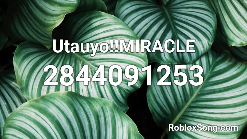 Utauyo Miracle Roblox Id Roblox Music Codes