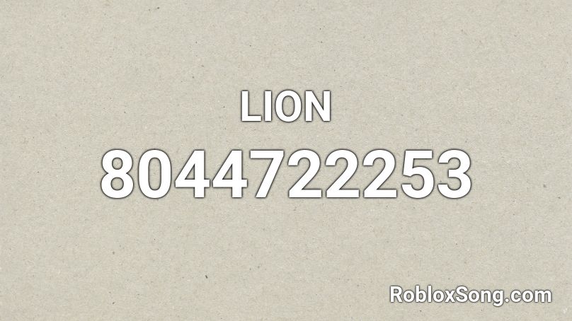 LION Roblox ID