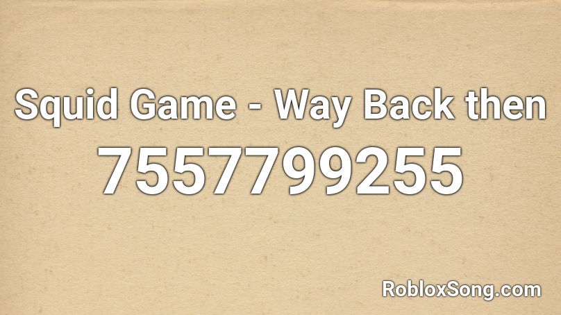 Squid Game Roblox ID Code