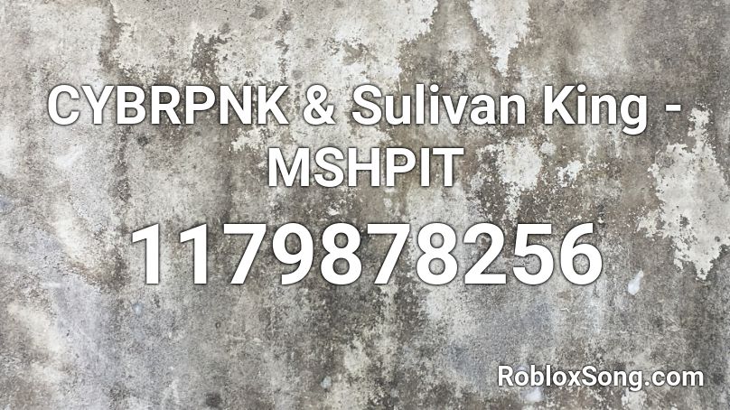 CYBRPNK & Sulivan King - MSHPIT Roblox ID