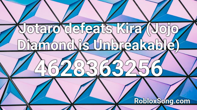 Jotaro defeats Kira (Jojo Diamond is Unbreakable) Roblox ID