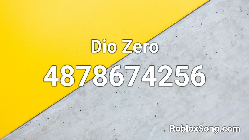 Dio Zero Roblox ID