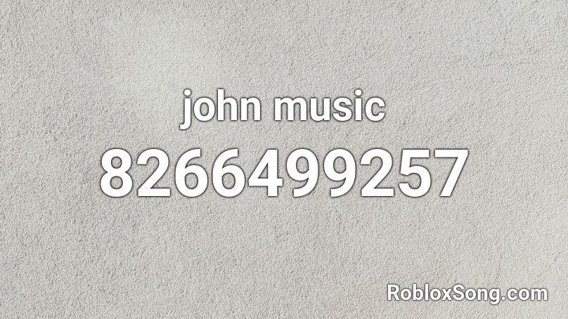 john music Roblox ID