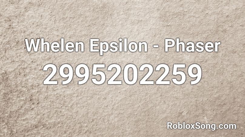 Whelen Epsilon - Phaser Roblox ID