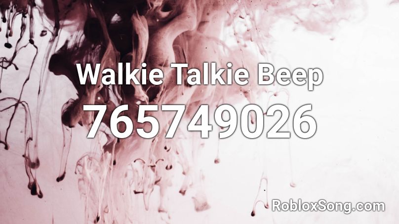 Walkie Talkie Beep Roblox ID