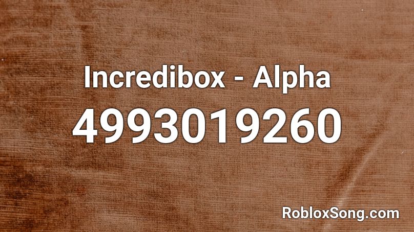 Incredibox - Alpha Roblox ID