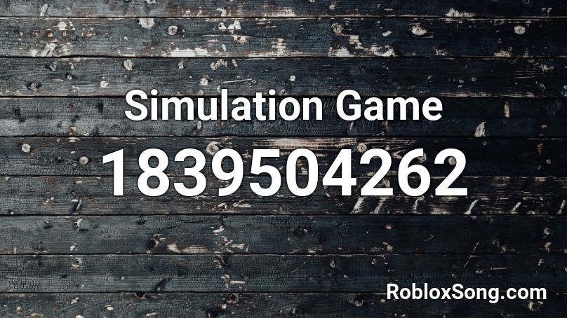 Simulation Game Roblox ID