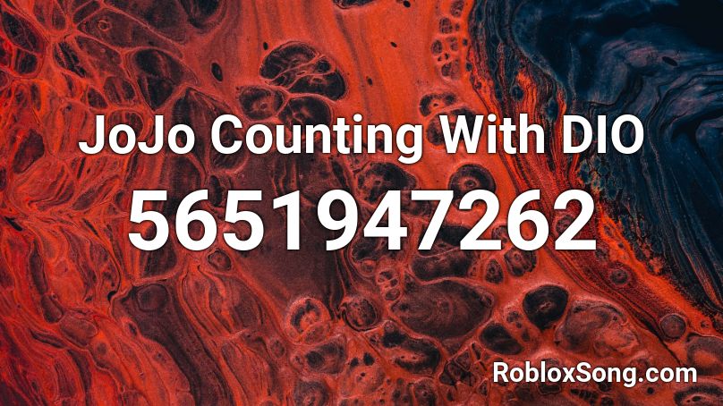 JoJo Counting With DIO Roblox ID