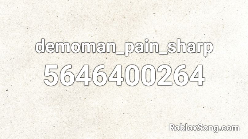 demoman_pain_sharp Roblox ID