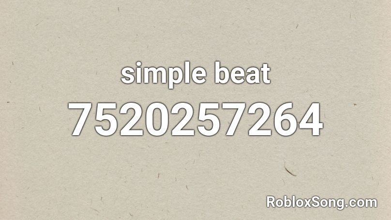 simple beat Roblox ID