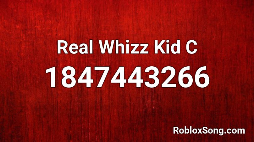 Real Whizz Kid C Roblox ID