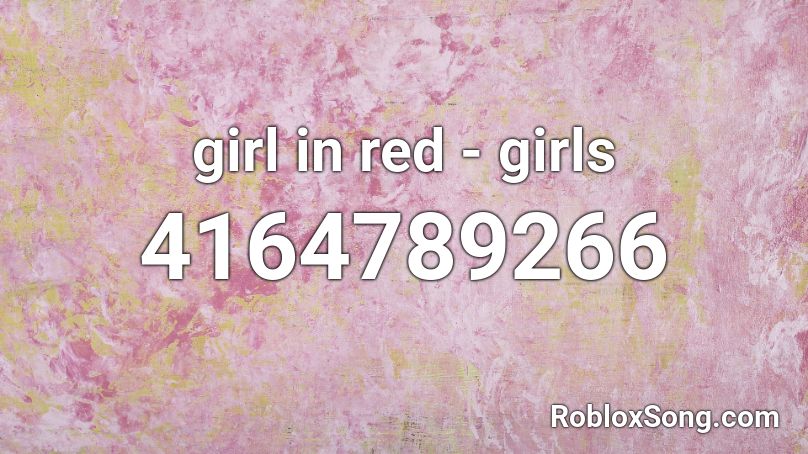 girl in red - girls Roblox ID