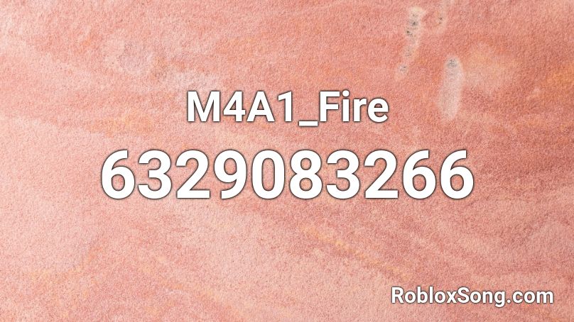 M4A1_Fire Roblox ID