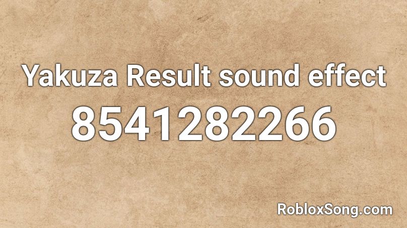 Yakuza Result sound effect Roblox ID