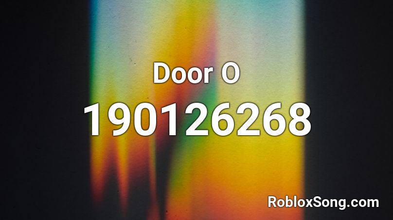 Door O Roblox ID